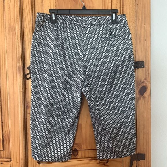 Elegant Geometric Patterned Capris - Picture 2 of 5